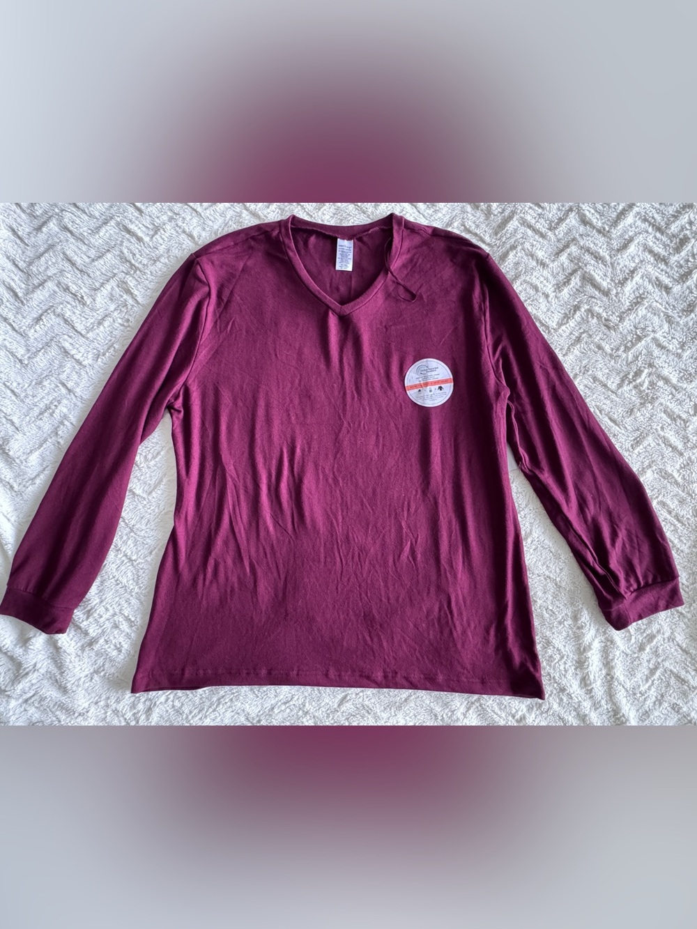 West Loop Women's Long Sleeve Burgundy Shirt Size XL